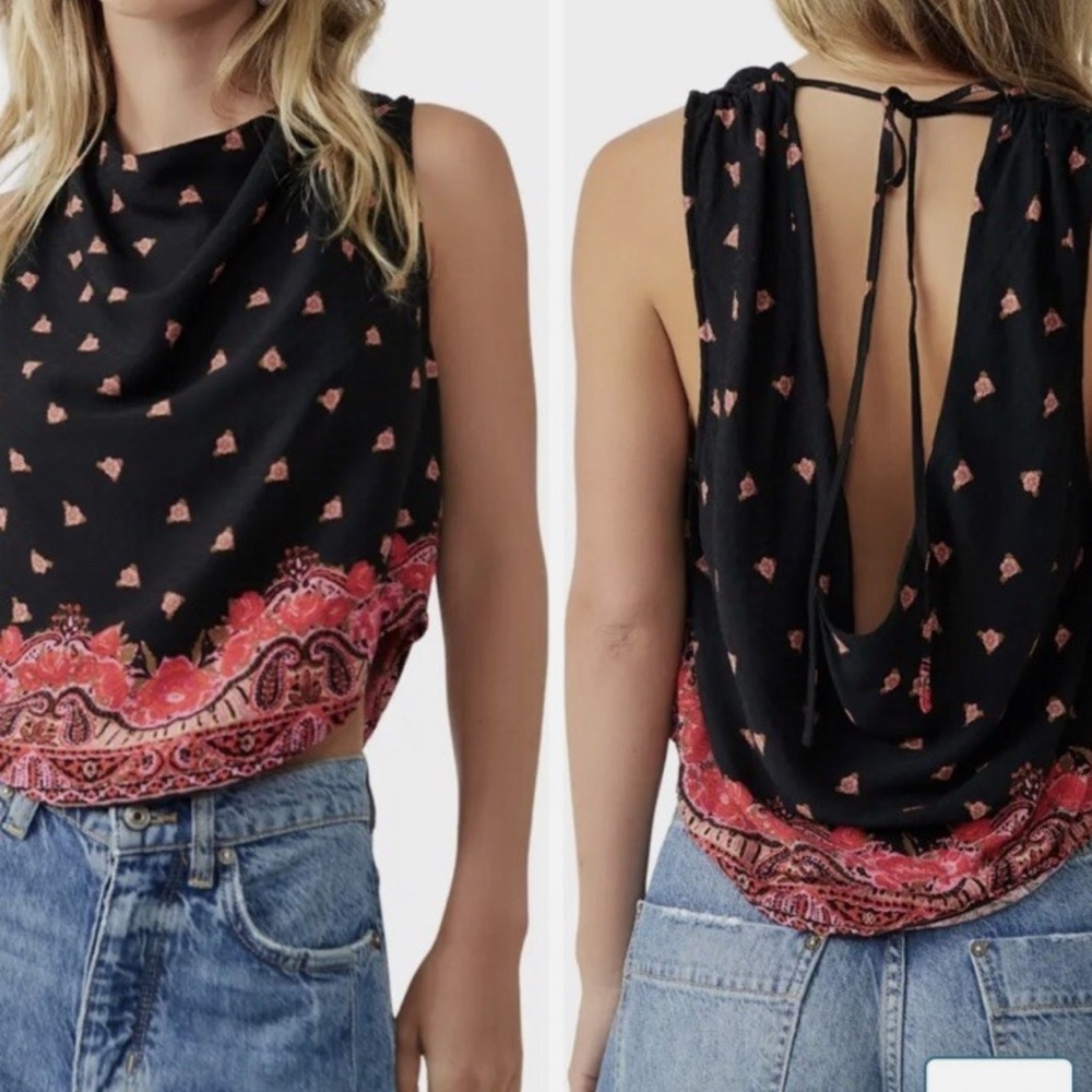 FP Movement by Free People Black and Pink Blouse